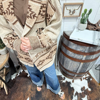 Wild Horses Southwestern Horse Cardigan - Barbwire n Bougie Boutique