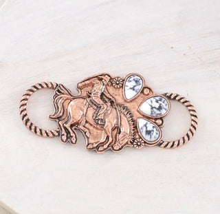 Wild Ride Bucking Horse Western Scarf Slide - Barbwire n Bougie Boutique