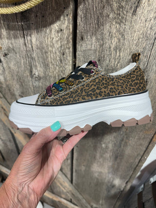 Wild Side Rhinestone Platform Cheetah Sneakers - Barbwire n Bougie Boutique
