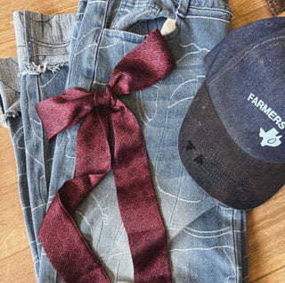 Wine Fly Hound Twilly Scarf – Western Skinny Wild Rag - Barbwire n Bougie Boutique