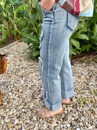 Yeehaw Western Patchwork Jeans | Vintage Cowgirl Denim Jeans - Barbwire n Bougie Boutique